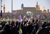 طلوع دهه کرامت و گلباران دخترانه حرم مطهر رضوی